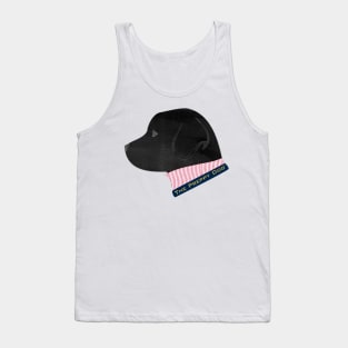 Preppy Black Labrador Retriever Silhouette Tank Top